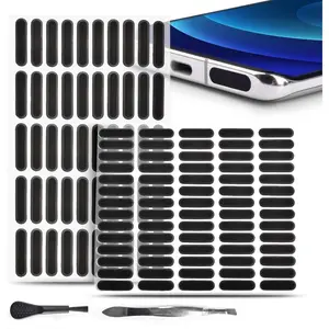 120Pcs Phone Speaker Cover Phone Speaker Dustproof Stickers Phone Speaker Dust Protector Cover Anti Dust Sticker Speaker Dust-Proof Cover Kit with Cleaning Brush & Tweezer