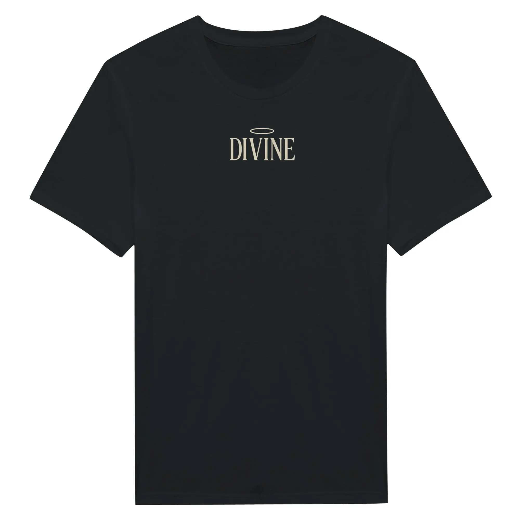 DIVINE Minimal Chest Logo T-Shirt – Christian Streetwear Tee – Faith-Based Clothing for Men & Women