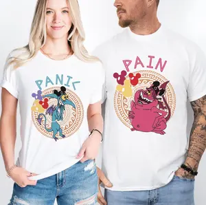 Vintage Hercules Shirt, Panic And Pain Double Trouble T-shirt, Cotton Unisex T-shirt Couple Tee, Birthday Gift Shirts, Disneyland Family Trip