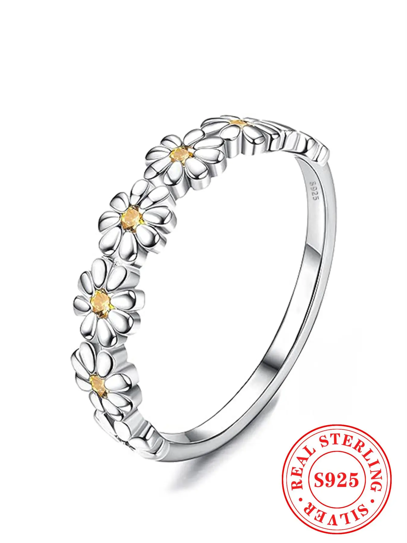 925 Sterling Silver Fashion Flower Design Vintage Ring, Fashion Jewelry for Party, Daily Clothing Decor, Trendy All-match & Exquisite Jewelry for Birt