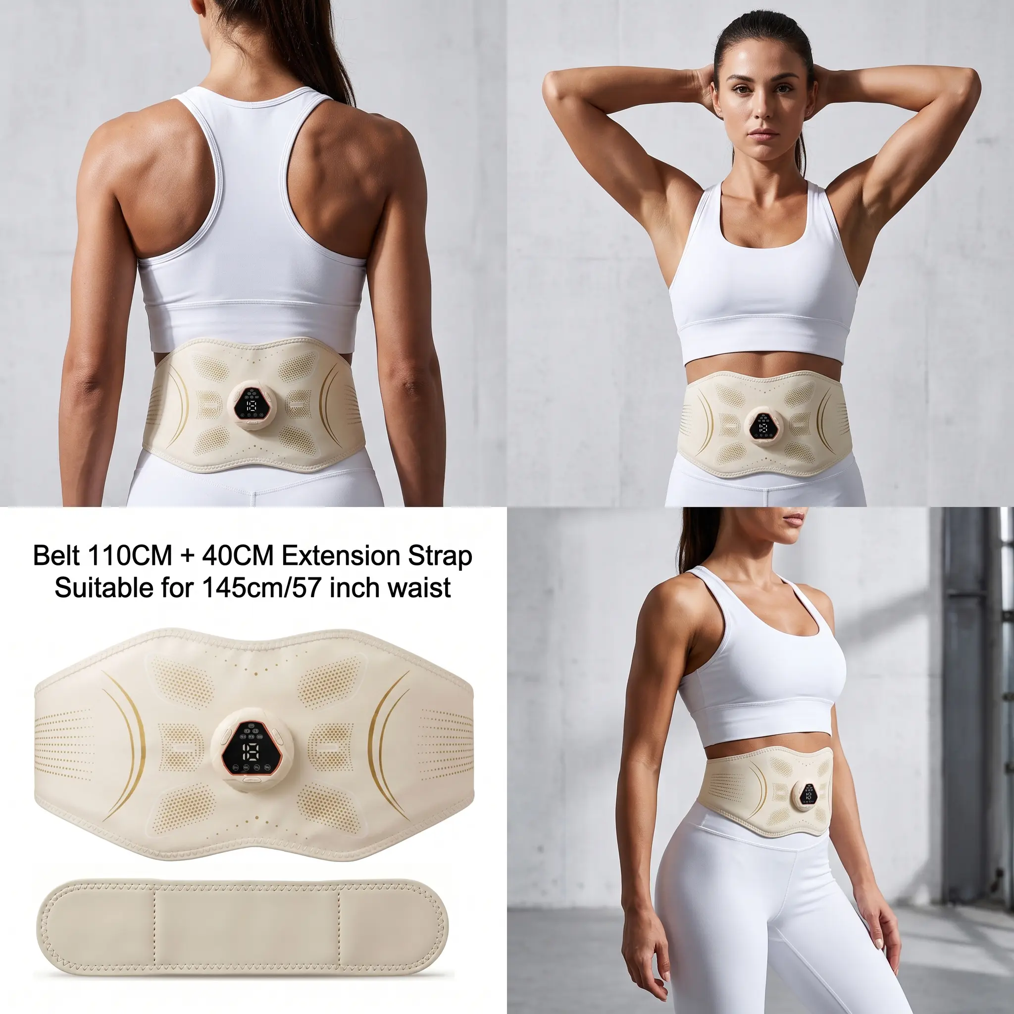 Portable Ab Workout Equipment for Women | Wireless Core Shaping Belt for Home Waist & Abdominal Training