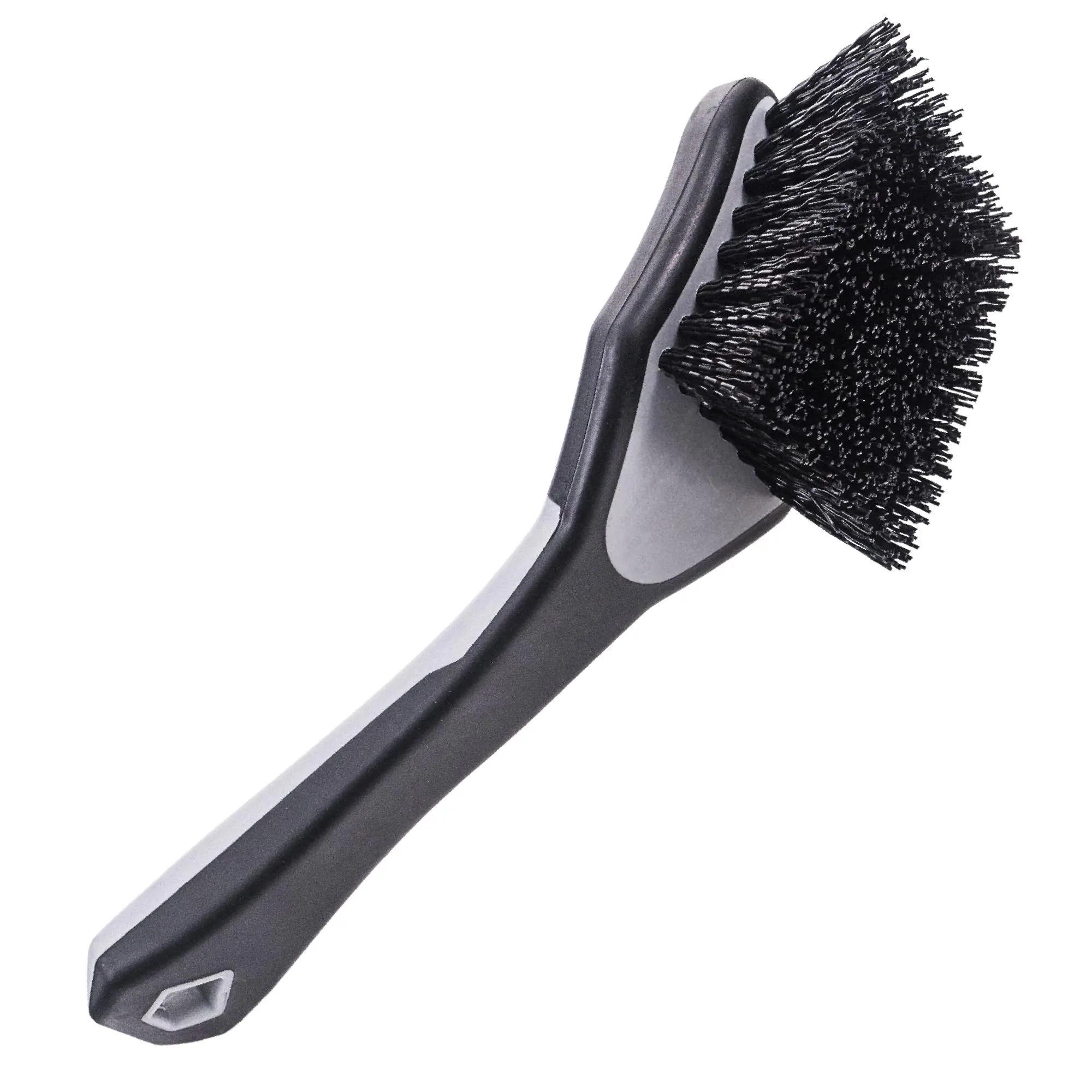 VIKING Tire Brush, Scrub Brush for Cars with Low Profile Tires, Brush for Car Detailing Kit, Grey with Black Bristles, 9.3 x 2.5 x 2.5 inch