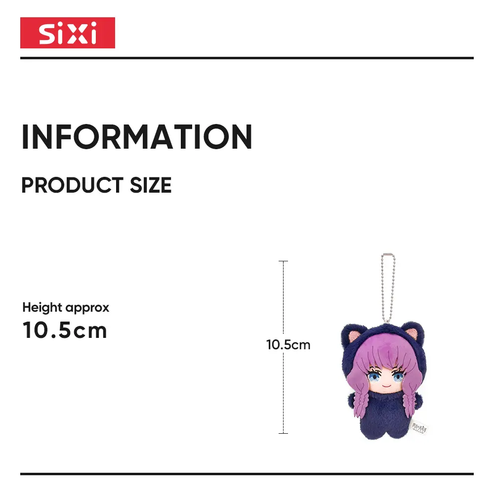 EAKI&SIXI Official Licensed Frieren Animal Party Plush Blind Box - Cat Hood Chibi Anime Character Keychain Accessory, Collectible Bag Charm with Rare Chase Figure, Anime Fan Gift