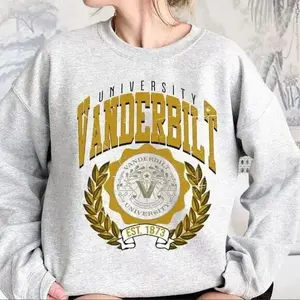 [SALE UP TO 30%] + [FREE SHIP] Vanderbilt University Vintage Style T- Shirt, Sweatshirt And Hoodie, Vanderbilt University Shirt
