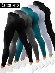 women's striped print high waist sports leggings, high stretch yoga leggings, ladies sportswear for indoor outdoor wear, leggings for women, workout clothes, exercise compression pants