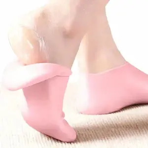 2 Pack Moisturizing Hydrating Silicone Gel Socks for Dry Cracked Feet Nourishing Skin Lubricating Foot Care Massage Socks