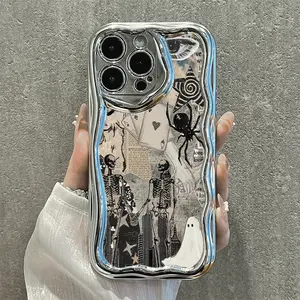 Phone Cases: An Electroplated Creamy Wave-textured Pattern Phone Case, Suitable for iPhone 17, 16, 15, 14, 13, 12, 11, Plus, Pro, Pro Max, PLUS, Air. with an Elegant and Stylish Appearance, It Makes an Ideal Gift for every important time