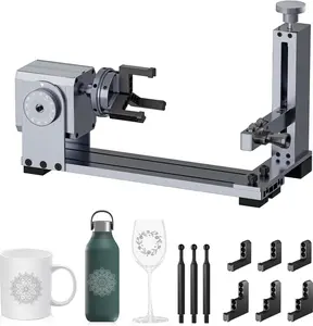 Longer Rotary Extension for Nano Series, Y-axis Rotary Roller for Engraving Cylindrical Objects, Wine Glass, Tumbler Class ii