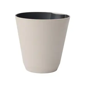 14 in Beige Resin Self-Watering Planter Home Decor Pots
