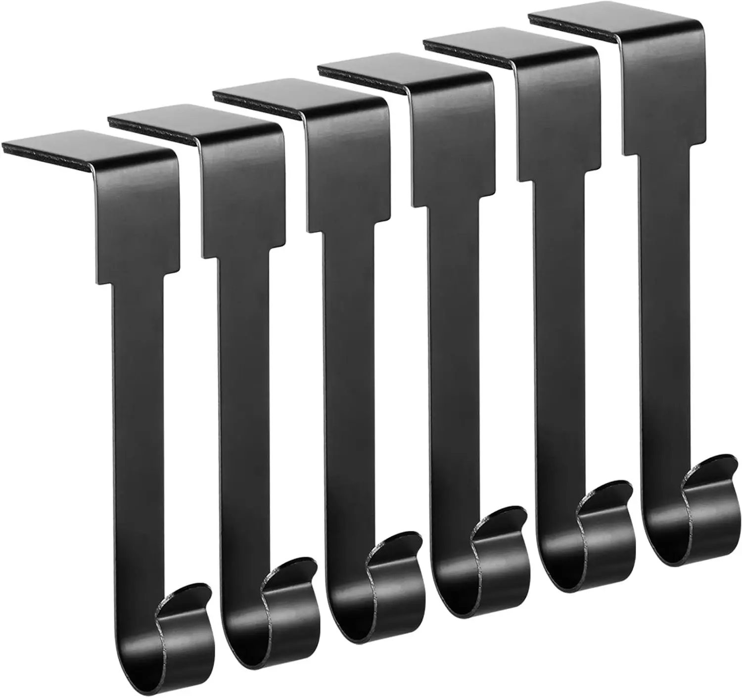 6 Pcs Christmas Stocking Holders Mantel Hook Hangers Fireplace Hooks Hanger Stocking Hook Fireplace Hanger Grip for Christmas Party Decorations (Black, 6)