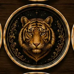Round tiger tray