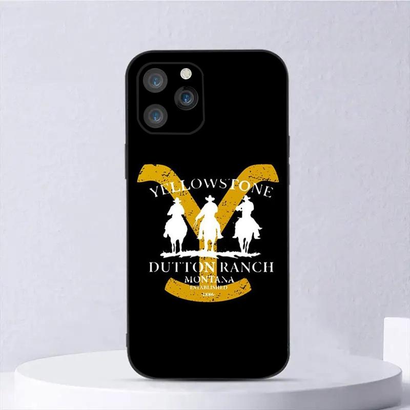 Yellowstone American TV series Phone Case Compatible with iPhone 16/15/14/13/12/11 Pro Max/Plus Soft Silicone Black Cover Protector Protection