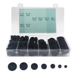 Rubber Grommet Kit 205 Pcs Firewall Rubber Hole Plugs, 7 Sizes Rubber Grommets for Wiring, Automotive, Home Improvement Cord Pipe Wire Organization