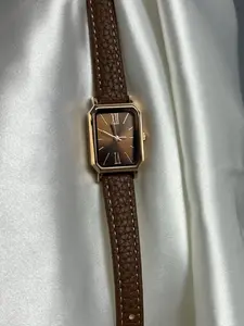 Women's Elegant Square Analog Watch, Band, Mineral Glass Dial, Quartz Movement, Buckle Closure, All Seasons Fashion Accessory, Square Watches