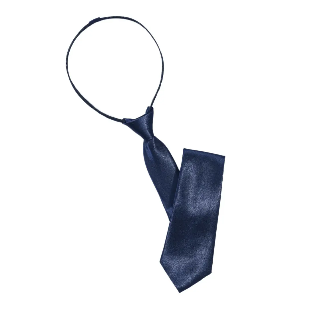 INSPIRE CHIC Men's Adjustable Zipper Straps Solid Color Necktie Business Interview Tie