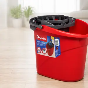 O Cedar QuickWring Bucket with Torsion Wringer, 2.5 Gallon Mop Bucket Quick Wring Bucket