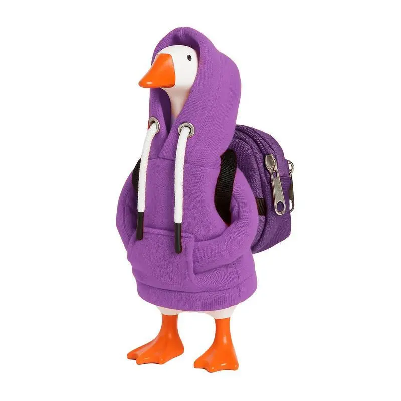 Mini Porch Goose Nice Costume - Beige Cotton Fabric Menswear Clothes, Bold Colors Tropical Red Hoodie for Men, Festive Home & Party Supplies Gift