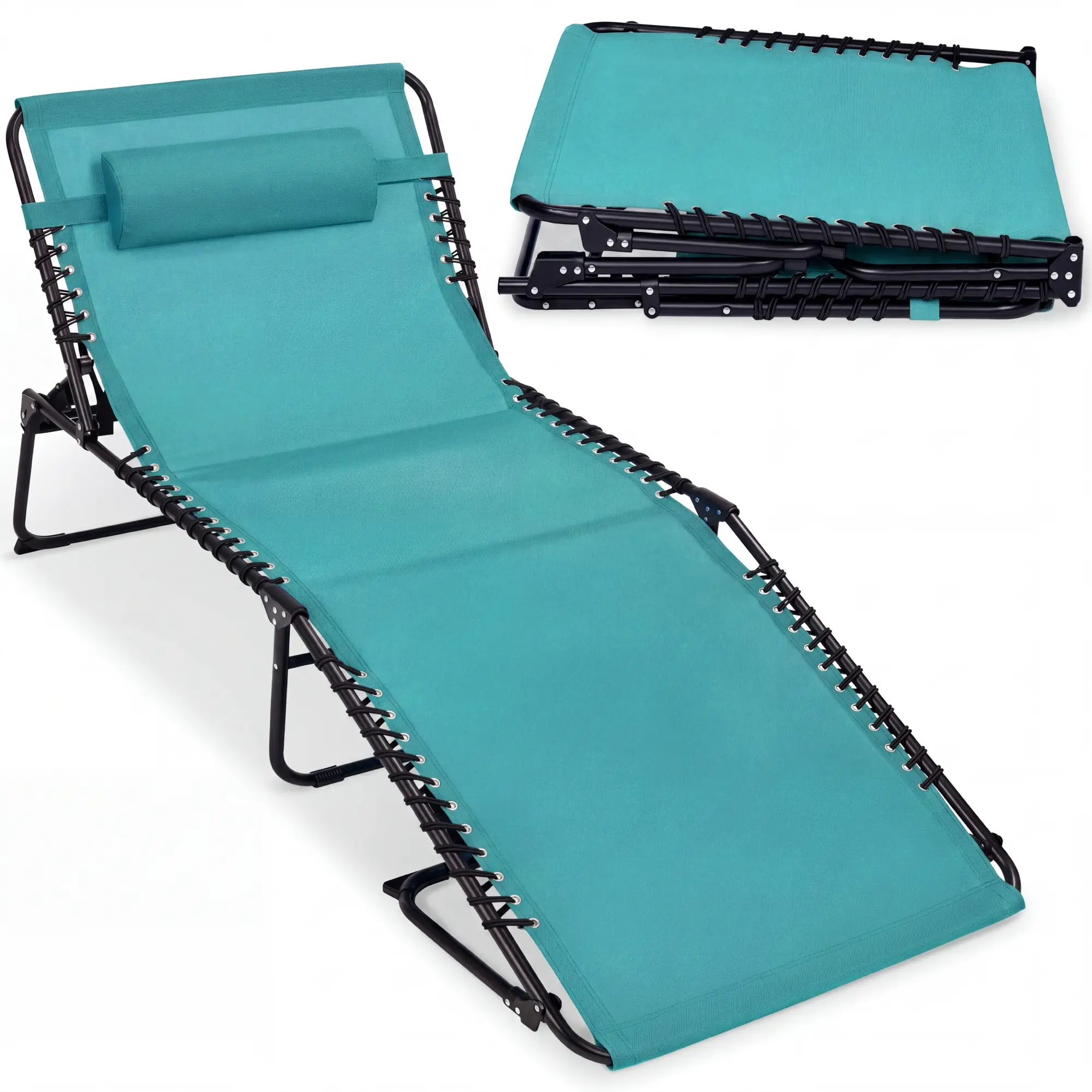 Best Choice Products Extra Wide Patio Chaise Lounge Chair, Portable Folding Recliner w/ 8 Positions