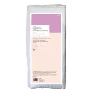 Diane White Cotton Stain Resistant Towels 12 Pack