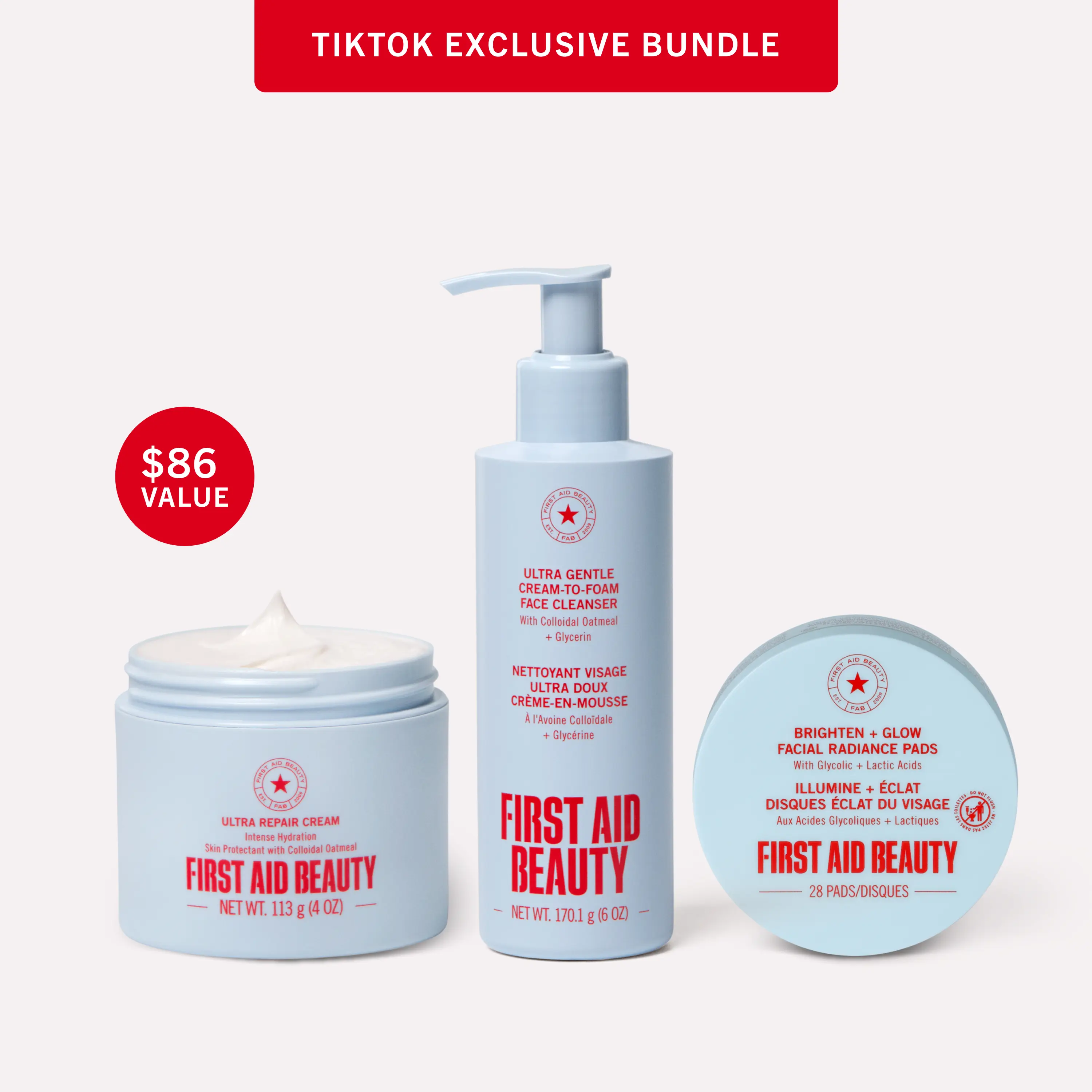 Sensitive Skin Full Routine Exclusive Bundle to cleanse, exfoliate and hydrate Sensitive Skin Full Routine Exclusive Bundle to cleanse, exfoliate and hydrate