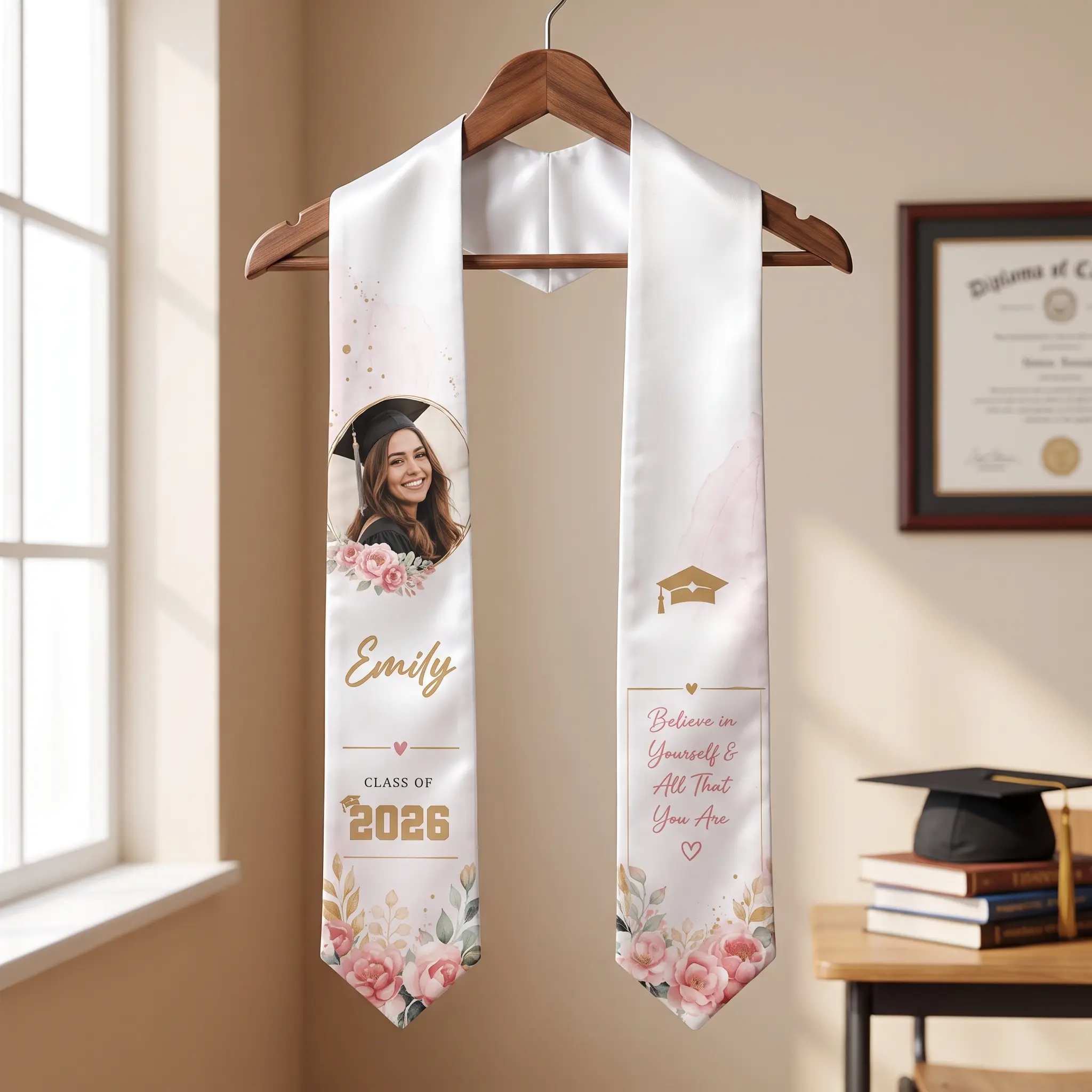 Personalized Believe in Yourself and All That You Are Graduation Stole – Custom Name