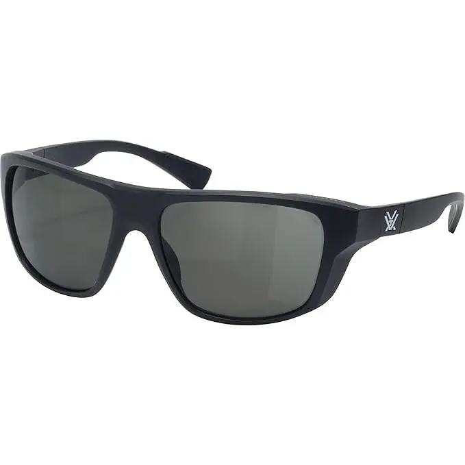 Vortex Optics Jackal Full Rim Sunglasses - UV Protection, Polarized, Ballistic Rated, Smudge-Resistant Coating, Lightweight & Flexible Design, Prolonged Wear Fit, Black/Smoke No Mirror (EJA-BKS) for Intense Activities, Non-Slip Bridge And Temple, Polarise
