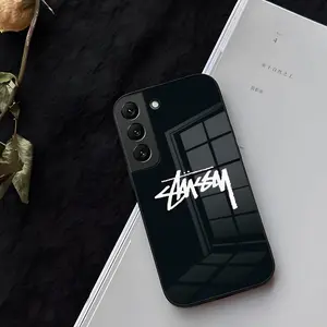 S-StussyES Phone Case Glass for Samsung Galaxy S26 S25 S23 S24 S21 S22 S20 Ultra Fe Plus A15 A14 Cover