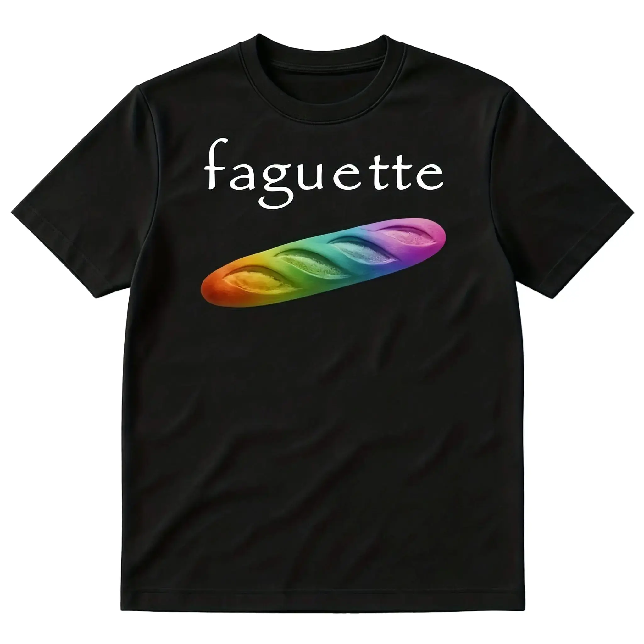 1pc of Baguette-Themed Humorous T-Shirt, Round-Neck Tee, Perfect for Couples, Ideal for Valentine'S Day Celebrations, a Gift for Both Men And Women