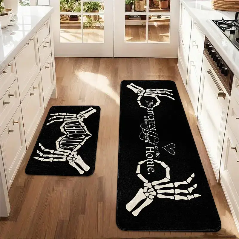 [SALE 50%] Halloween Kitchen Mat Set, Durable Soft Floor Mats, Rectangular Soft Rug, Kitchen Area Rug, Home Decorative Rugs, Household Decorative Rug, Decorative Carpets for Home Kitchen Living Room Bedroom, 2 Comat, suitable for kitchen, dining r