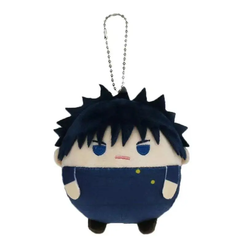Jujutsu Kaisen 10cm Round Plush Keychain, Anime Fluffy Stuffed Doll Bag Pendant - Yuji, Megumi, Choso, Yuta Themed, Fan Gift for Toys & Hobbies Enthusiasts, Fans Gift