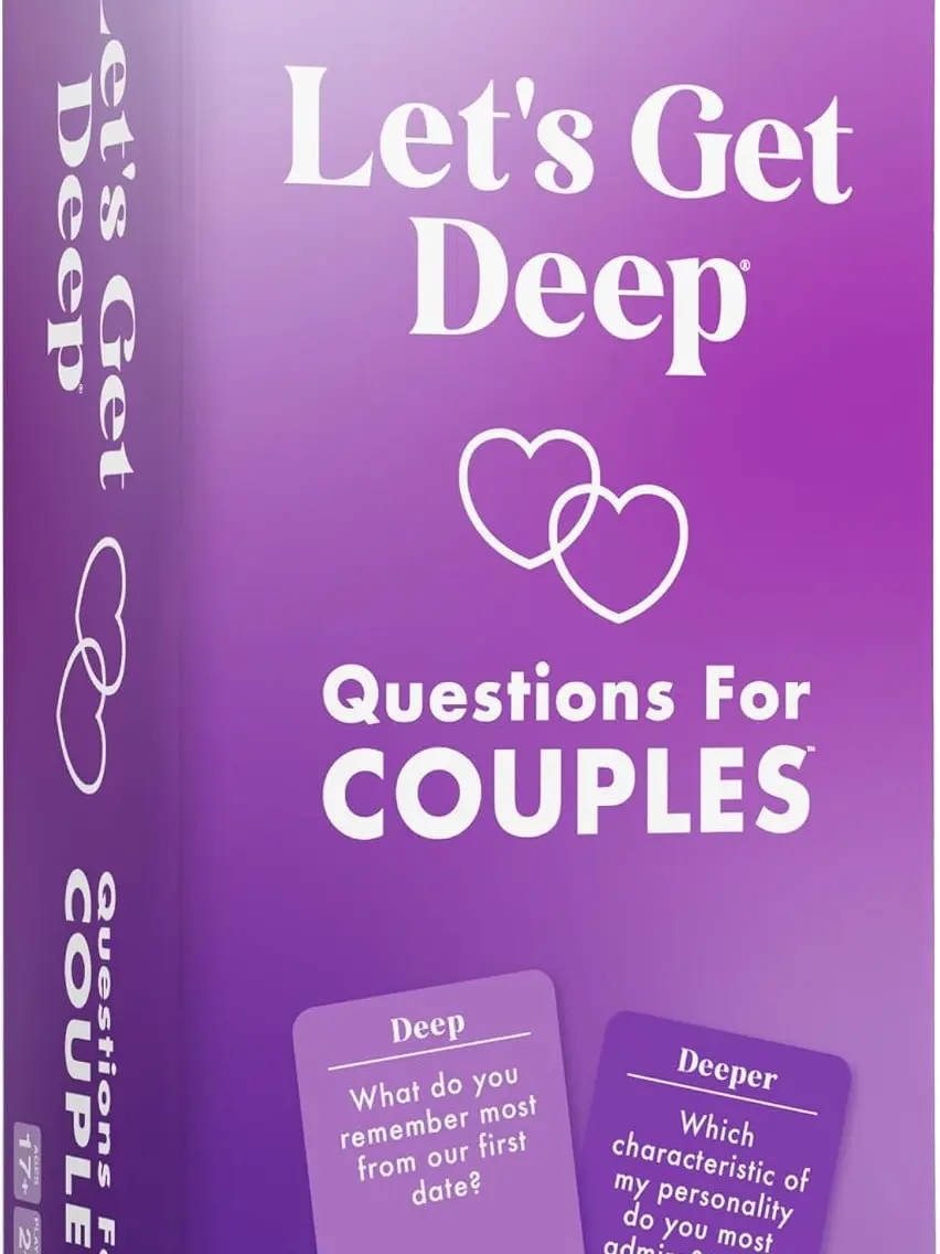 Let's Get Deep by Relatable, A Question Card Game for Couples, Great for Date Night Ideas, Couples Gifts, Wedding Gifts, and Long Distance Relationship Gifts, Includes 200 Cards to Build Up Intimacy