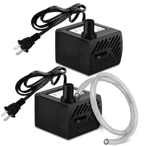Mini Submersible Water Pump 50 GPH with Adjustable Flow Ultra Quiet Design for Aquariums Fountains Hydroponics 2 Pack