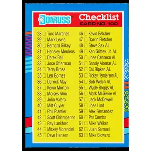 Checklist 28-103 1991 Donruss #100