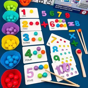 Educational Math Manipulatives Number Counting Blocks - Color Classification , Counting Math Montessori , Birthday Gifts, Hobbies for Kids toy practice abc  magnets educational gift educational math toy