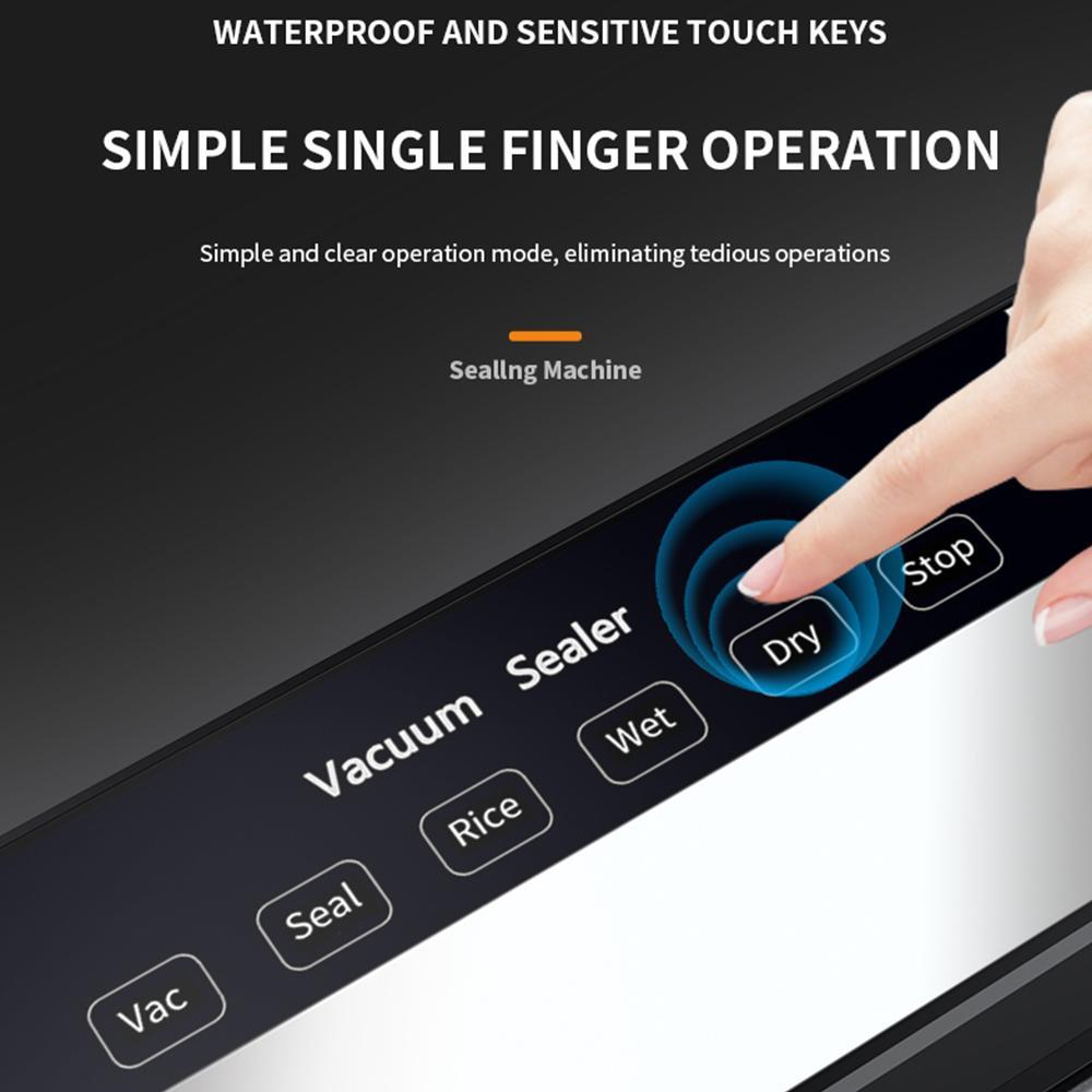 Vacuum Sealer Machine, Automatic Food Sealer with Suction Power, Includes Bags & Cutter, One-Touch Operation, Dry/Moist Modes,Free Bags, Perfect Christmas & New Year Gift ldea