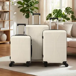 5Piece PP ABS Hard Shell Luggage Set 12/16/20/24/28 Inch, Lightweight Durable Suitcase for Weekend Getaways, International Travel, School & Business Trips