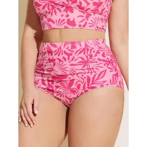 BLOOMCHIC Plus Size Floral Print Skinny-Fit Bikini Bottoms [M-6X]2026 Summer Vibes Swimweek