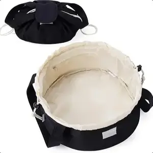 2026 Drawstring Makeup Bag – Flatten it, fill it, cinch it. This large travel organizer swallows all your cosmetics and toiletries, then shrinks to fit any suitcase. No more digging – just grab and go. The perfect gift for the woman who packs everything.