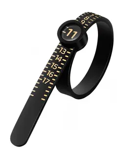 Measuring Tool with Magnifier, for Ring Measurer and Ring Sizer Clear and Intuitive Reading. Plastic Ring Sizer with Lens, 1-17