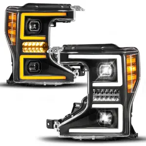 FORD F-250/F-350 SUPER DUTY 20-22 Z-SERIES FULL LED PROJECTOR HEADLIGHTS BLACK HOUSING W/ INITIATION & SEQUENTIAL (FACTORY HALOGEN MODELS ONLY)