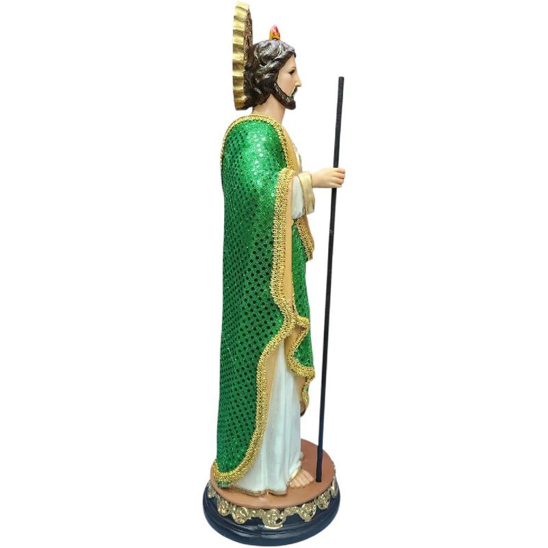 San Judas 24" Inches Tall Classic o Vestido Made In Mexico Statue Saint Jude Standing Figure in Box New and Unopened Religious decor  Patron Saint with Eyelashes Ornaments Tadeo