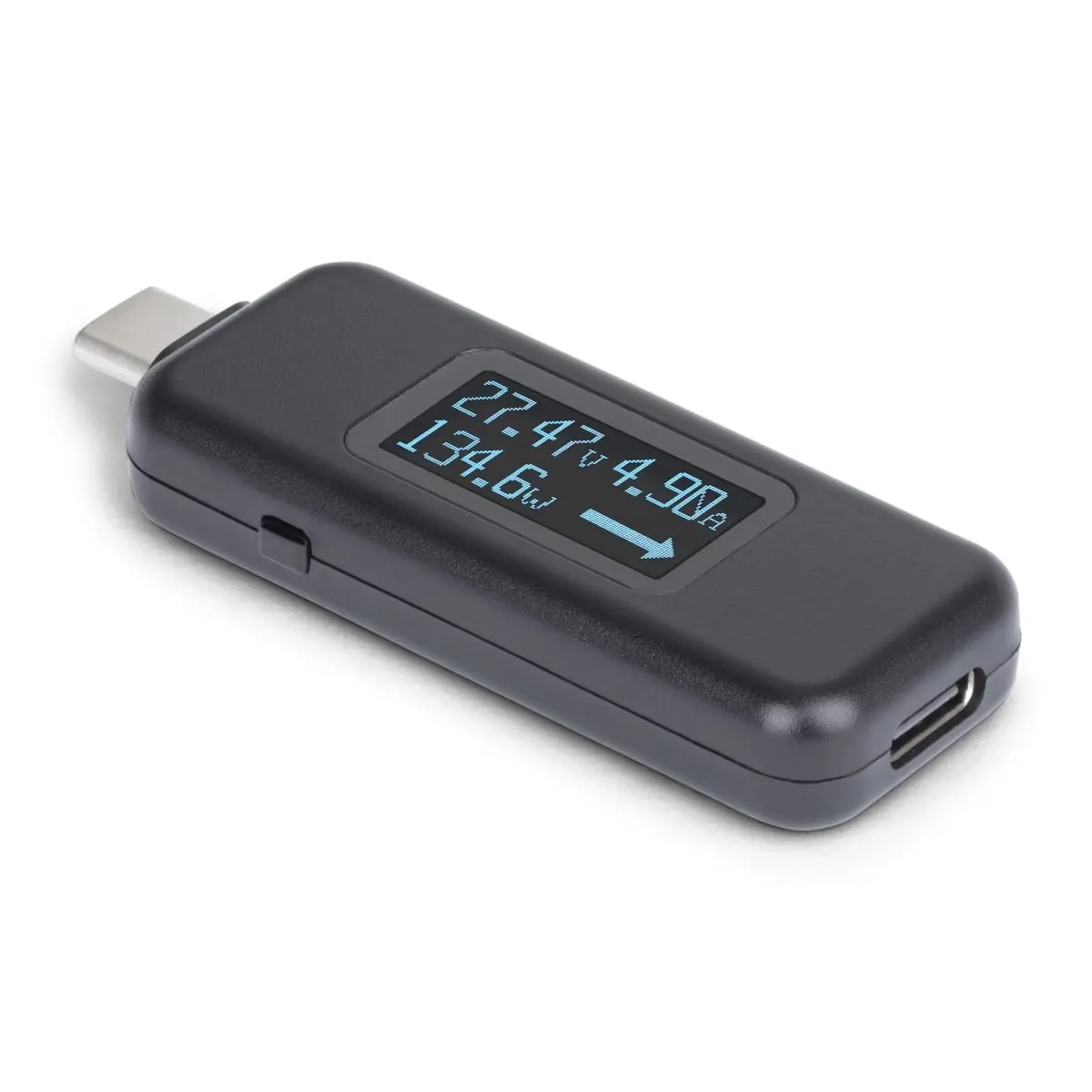 Startech USBC-PWRTESTER 240W USB C Power Tester - Voltmeter Voltage Tester, Black, Voltmeter Voltage Testers