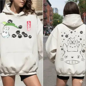 Totoro Susuwatari Hoodie, Sweatshirt, T-shirt, Studio Ghibli Shirt, My Neighbor Totoro Shirt, Studio Ghibli Gift Shirt, Y2K Shirt, Anime Lover Gift