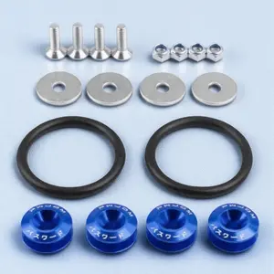 Car Quick Release Fastener Kit, Universal Bumper Trunk Lock System, Car Hood Fasteners with Locking Washers, Suitable for Various Models, Automotive Accessories