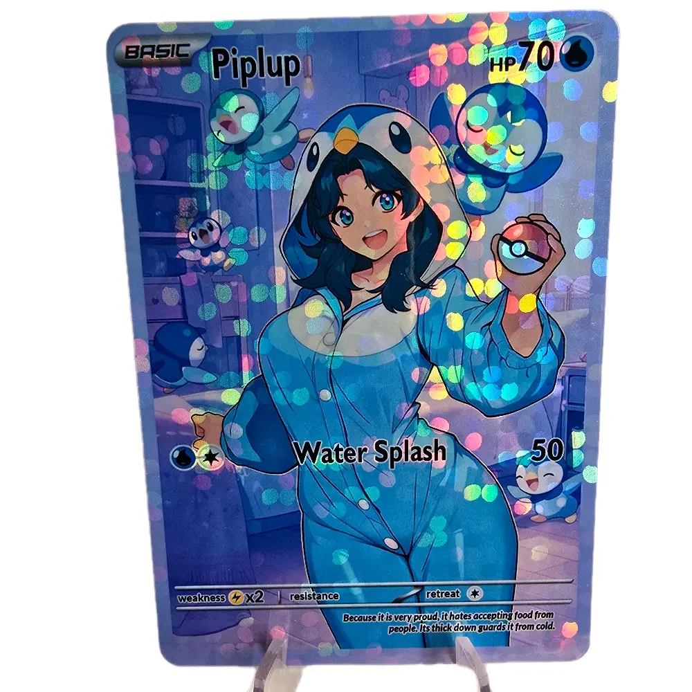 Piplup Cozy Slumber Series Custom Card - Bubble Holo