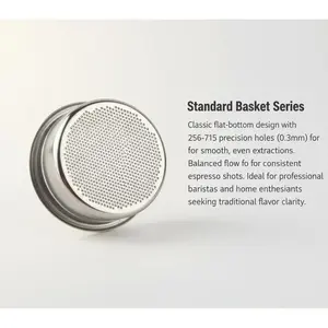 Espresso Accessories 22g Standard Espresso Basket – 58mm Flat Bottom Precision Filter, Balanced Flow Design for Large Dose Double Shots