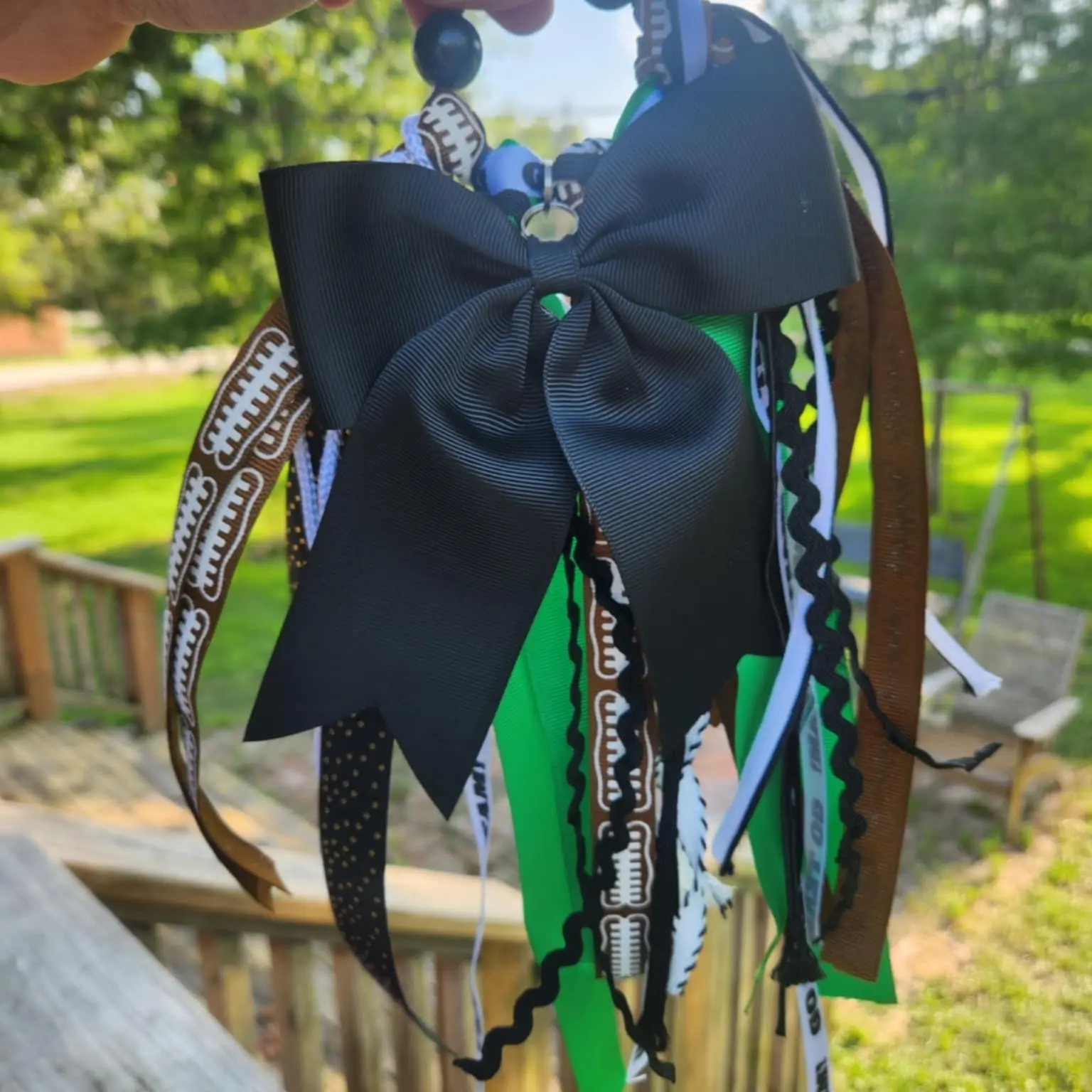 Bad Moms Boutique Football Themed Rubber Beach Bag Tassel