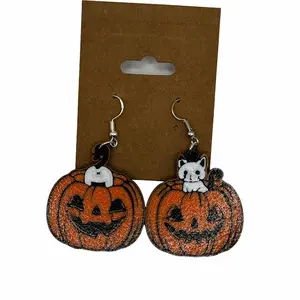 3D Printed Halloween Earrings, Ghost earrings, pumpkin earrings, skull earrings, spooky season