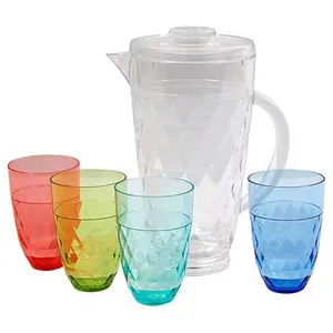 Improvements 5-piece Nesting Pitcher Set with 4 Glasses