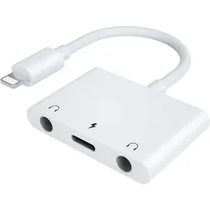 3in1 Lighting to 3.5mm,Headphone Adapter for , Dual Earphone Jack Audio and  Adapter,Headphone Splitter for  14/13/12/11/XS Max/XR/8/7 Plus /6/ iPad,Support iOS 10 to16